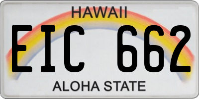 HI license plate EIC662