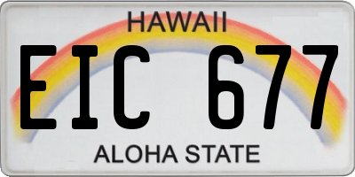 HI license plate EIC677