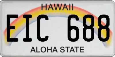 HI license plate EIC688