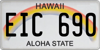 HI license plate EIC690