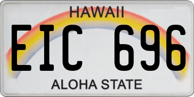 HI license plate EIC696