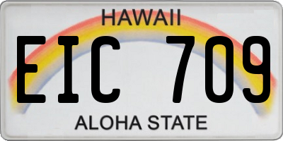 HI license plate EIC709