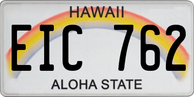 HI license plate EIC762