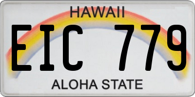 HI license plate EIC779