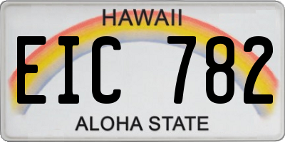 HI license plate EIC782