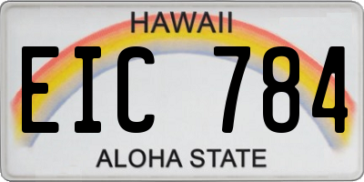 HI license plate EIC784