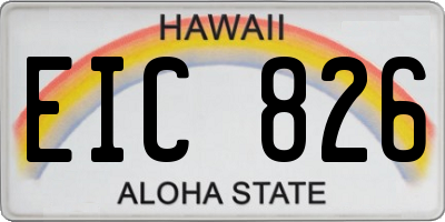 HI license plate EIC826