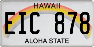 HI license plate EIC878