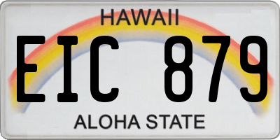 HI license plate EIC879