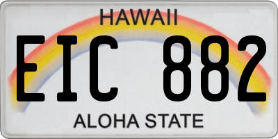HI license plate EIC882