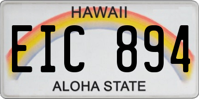 HI license plate EIC894