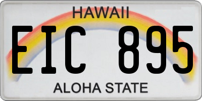 HI license plate EIC895