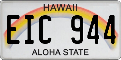 HI license plate EIC944