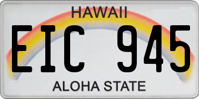 HI license plate EIC945
