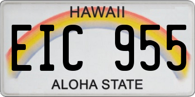 HI license plate EIC955
