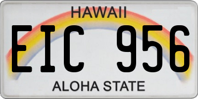 HI license plate EIC956