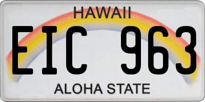 HI license plate EIC963