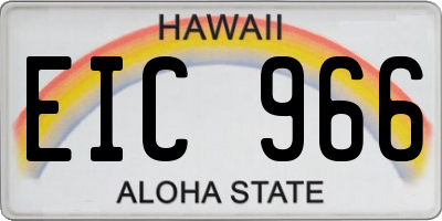 HI license plate EIC966