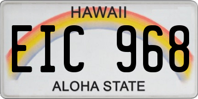HI license plate EIC968