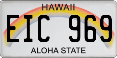 HI license plate EIC969