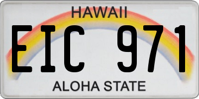 HI license plate EIC971