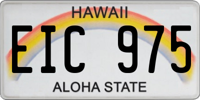 HI license plate EIC975