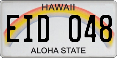 HI license plate EID048