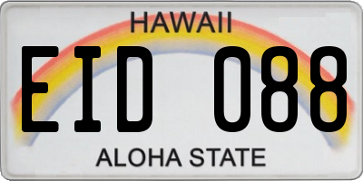 HI license plate EID088