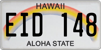 HI license plate EID148