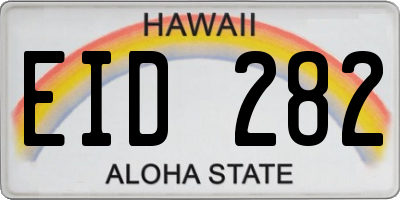 HI license plate EID282