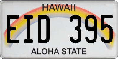 HI license plate EID395