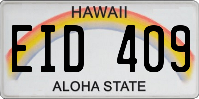 HI license plate EID409