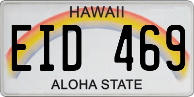 HI license plate EID469