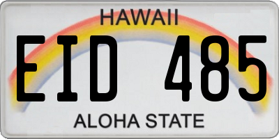 HI license plate EID485