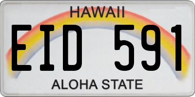 HI license plate EID591