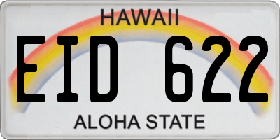 HI license plate EID622