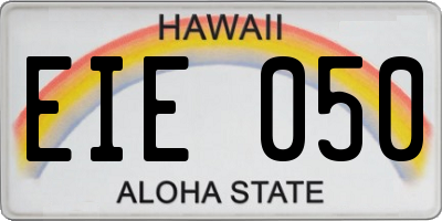 HI license plate EIE050