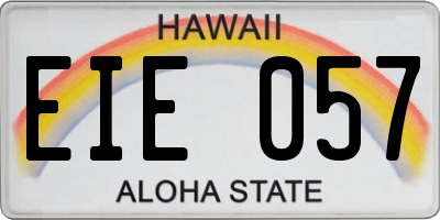 HI license plate EIE057