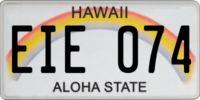 HI license plate EIE074