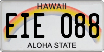 HI license plate EIE088