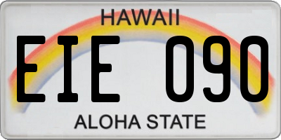 HI license plate EIE090
