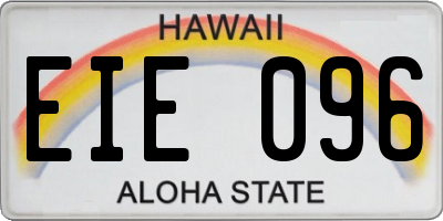 HI license plate EIE096