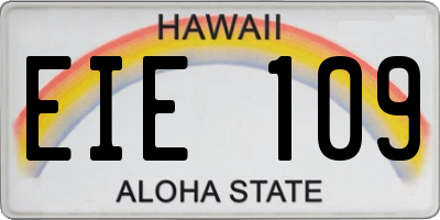 HI license plate EIE109