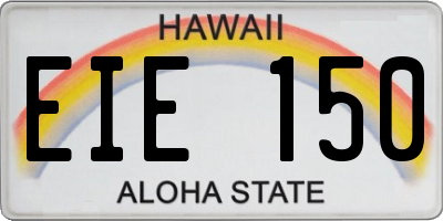 HI license plate EIE150