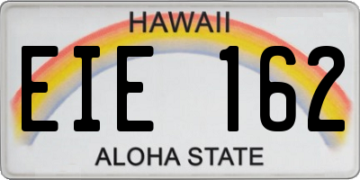 HI license plate EIE162