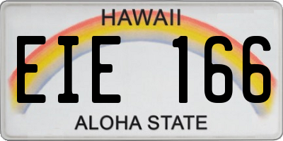 HI license plate EIE166