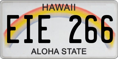 HI license plate EIE266