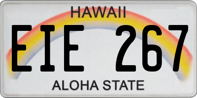 HI license plate EIE267