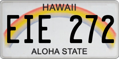 HI license plate EIE272