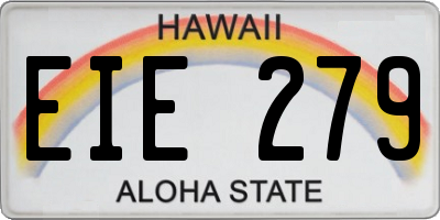 HI license plate EIE279